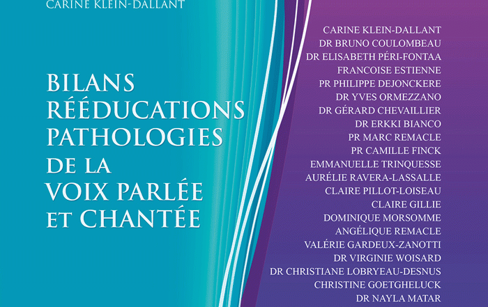 De la voix parlée au chant — ouvrage collectif coordonné par Carine KLEIN-DALLANT